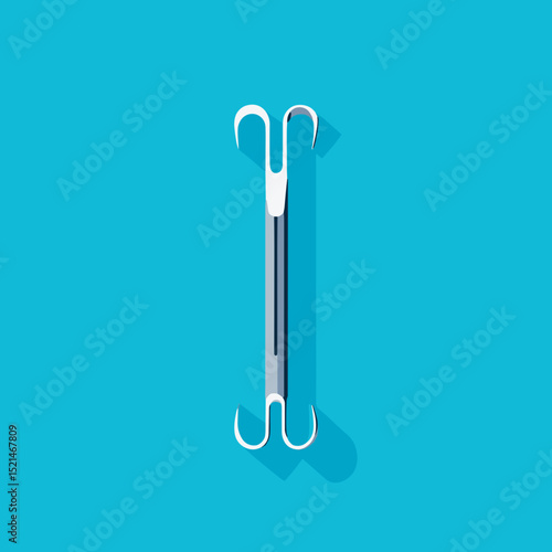 Iud Contraception Device Illustration in Blue Background for Women's Healthcare and Family Planning