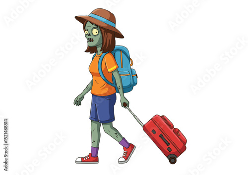Undead Explorer A Zombie Woman's Globetrotting Adventure Illustration