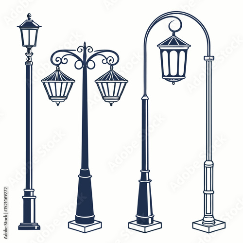 street lamp vector illustration