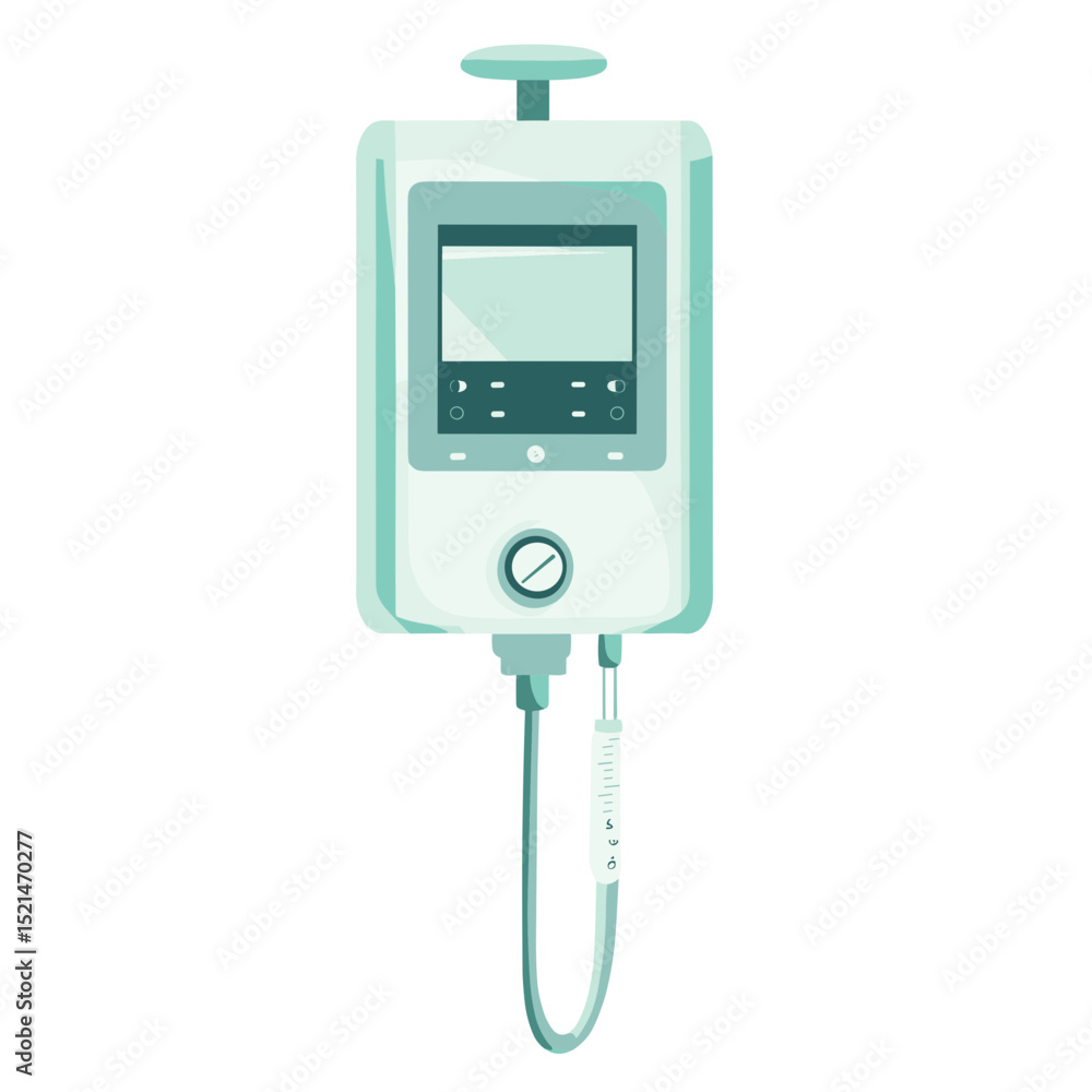 Medical Infusion Pump in White Background Used in Hospital for Healthcare Treatment and Pharmaceutical Solution Medical Infusion Pump in White Background Used in Hospital for Healthcare Treatment and Pharmaceutical Solution