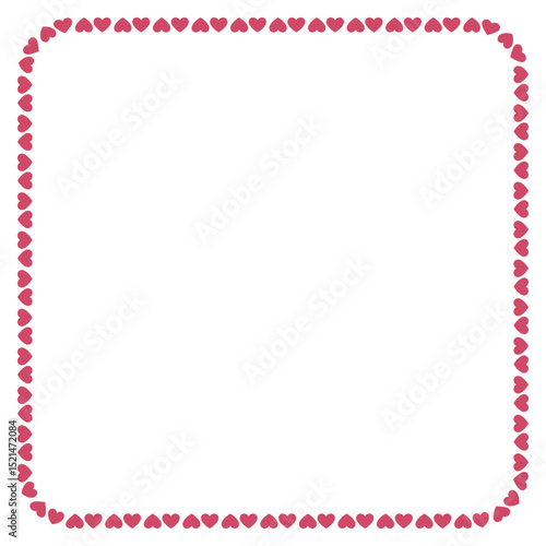 Heart border valentines day love template illustration