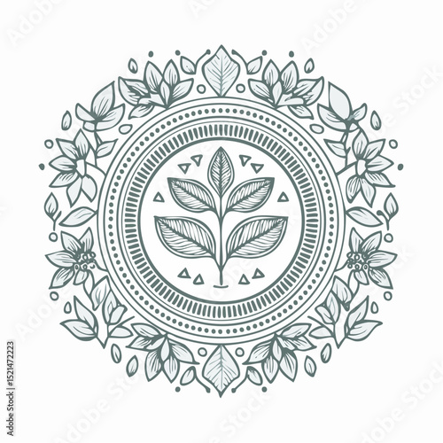 Vector line design element, badge and icon for food and cosmetics packaging in mono linear style - paraben free