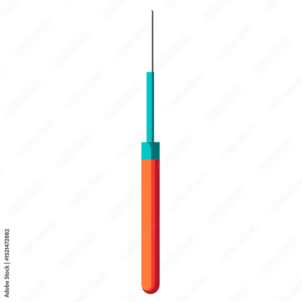 Fototapeta premium Orange And Blue Minimalist Style Sharp Blade Tool On White Background