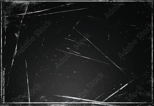 Scratched grunge texture vector depicting urban decay. Dust overlay and grainy effect create a distressed look. Ideal for backgrounds and overlays.