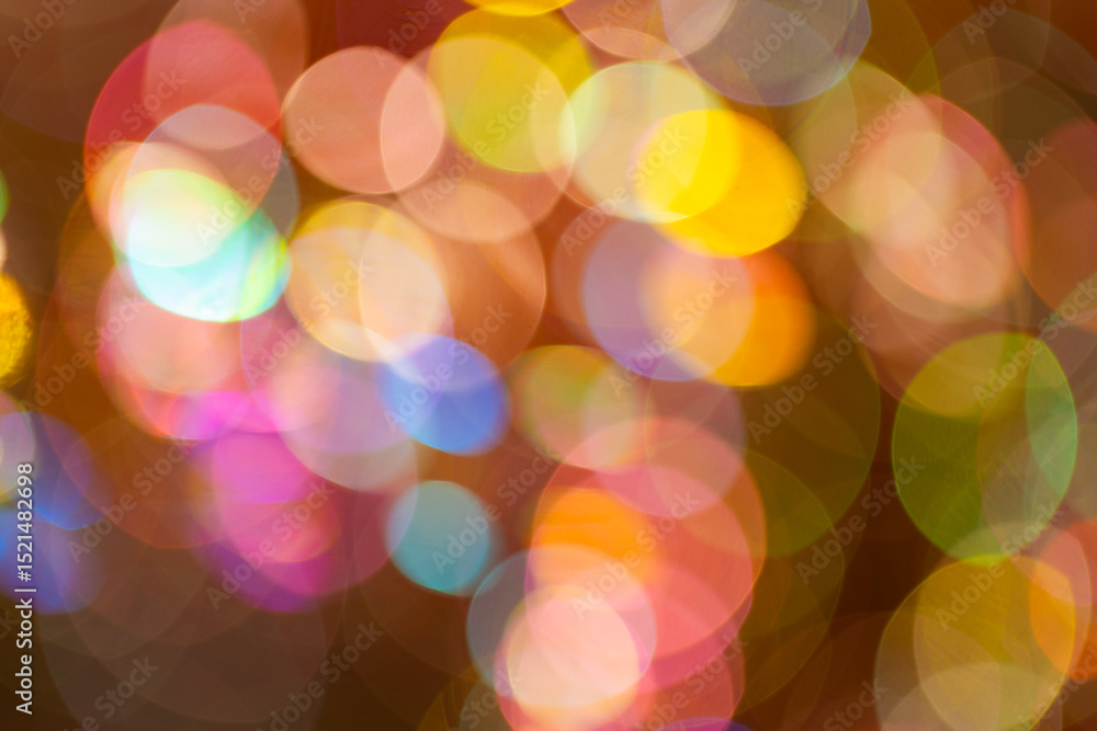 Fototapeta premium Colorful Bokeh Background with Soap Bubbles