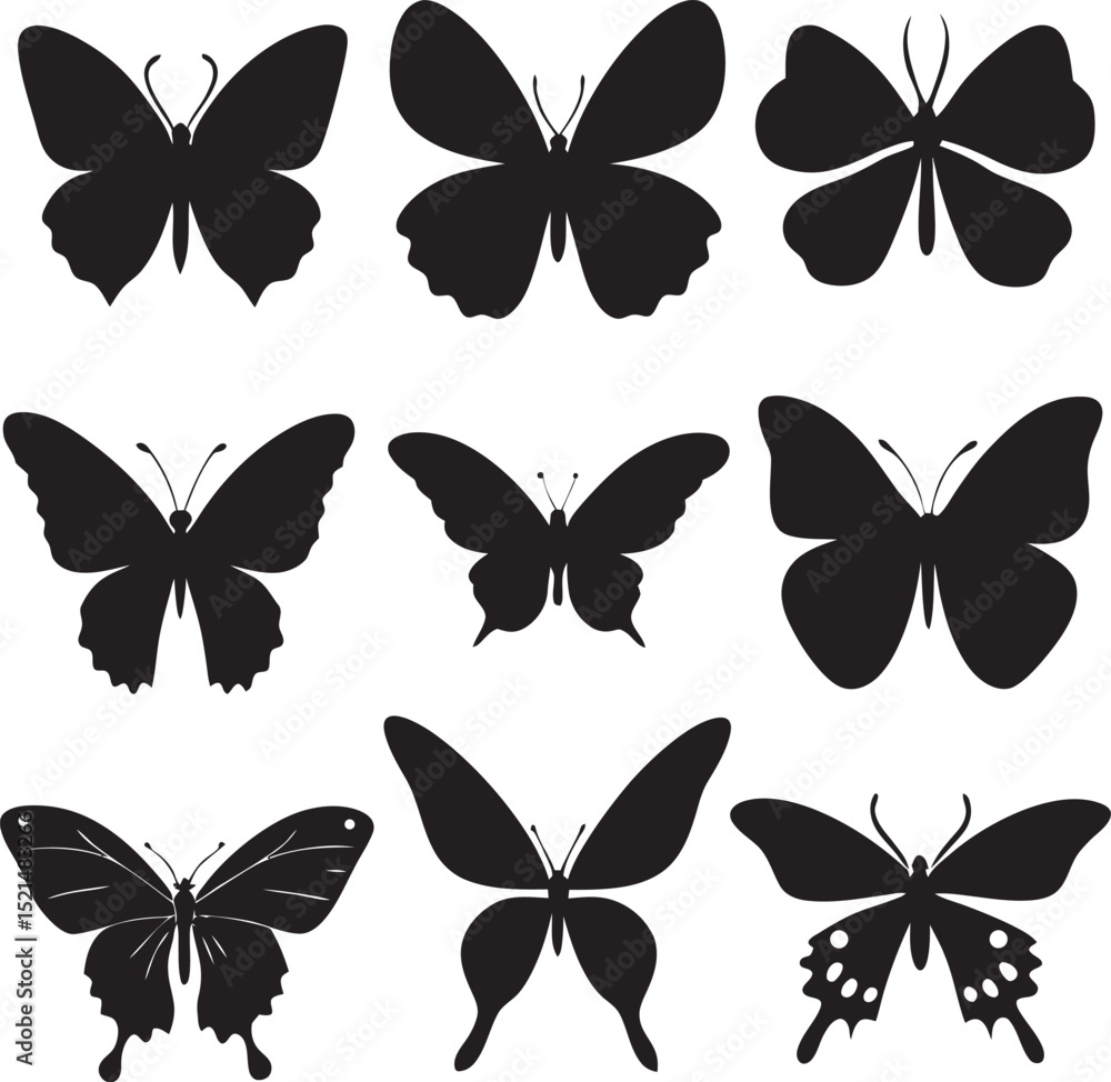 Obraz premium collection of butterflies