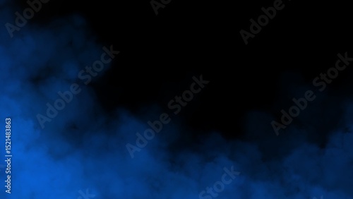Photos Blue smoke on black background