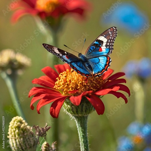 Delicate Beauty Among Wildflowers 