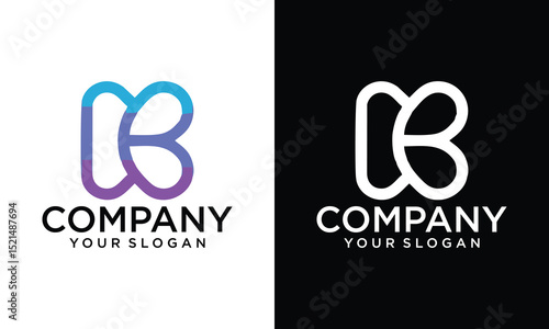 Creative CB, BC, Abstract initial monogram letter alphabet logo design