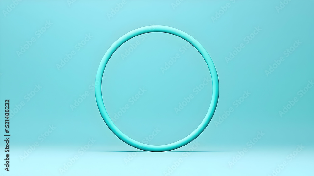 Geometric Light Teal Circle on Light Blue Background Geometric Light Teal Circle on Light Blue Background
