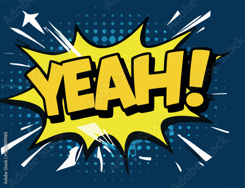 Comic style exclamation with pop art aesthetic for dynamic design use vector illustration