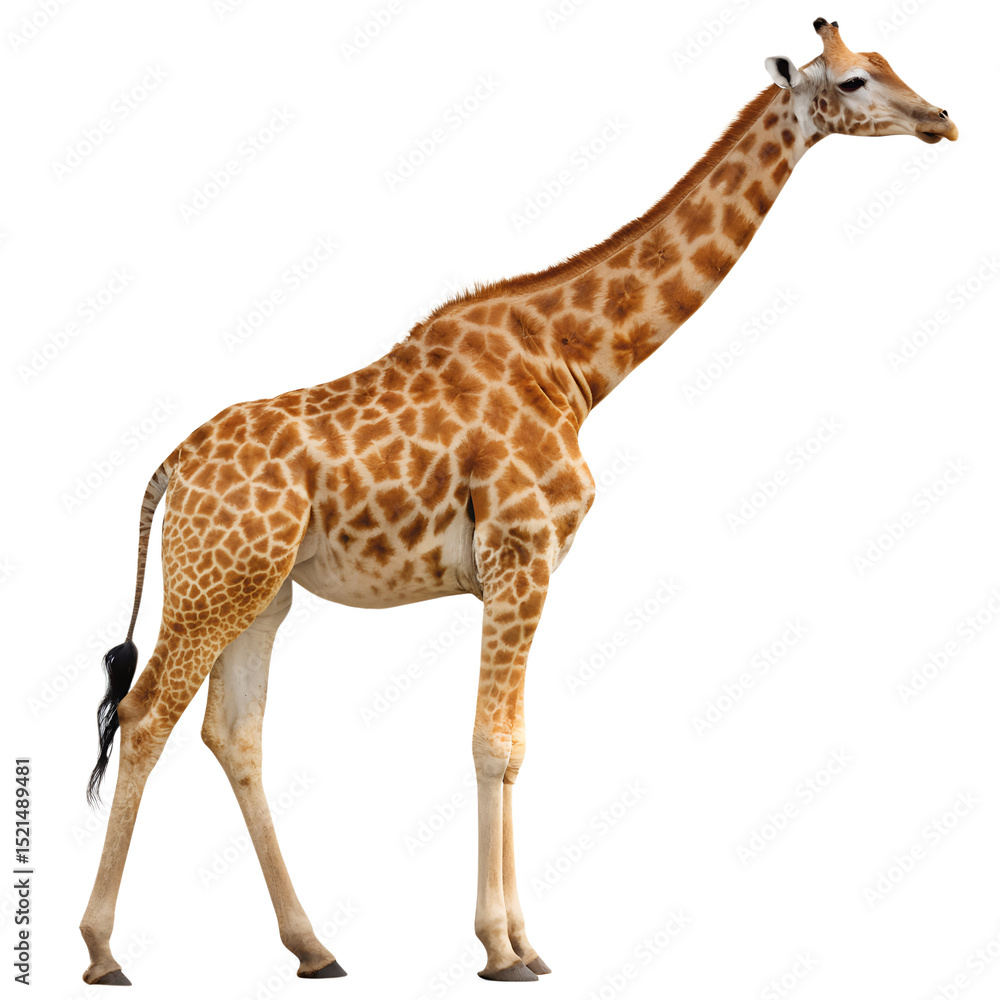 Naklejka premium Giraffe - Isolated on Trasparent Background