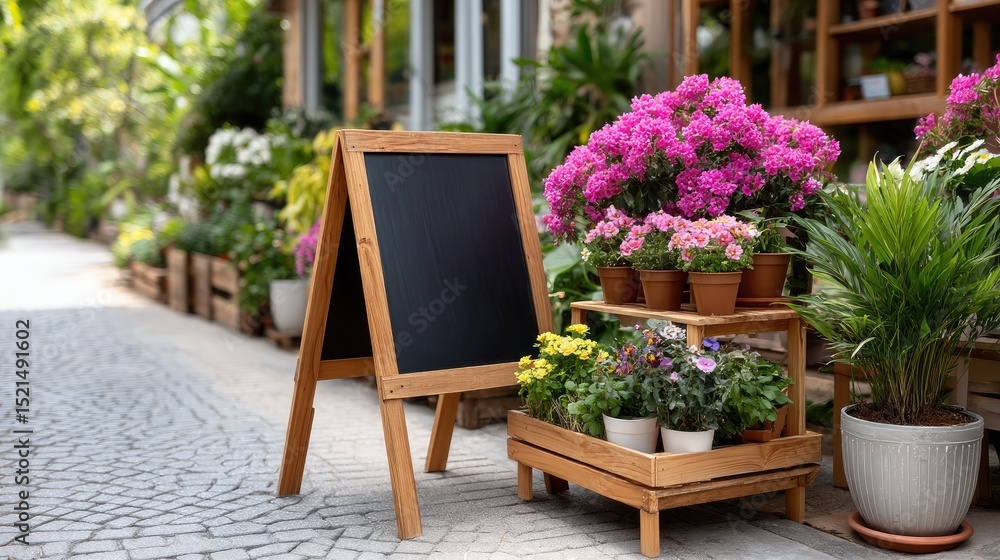 Fototapeta premium Flowers potted display outdoor