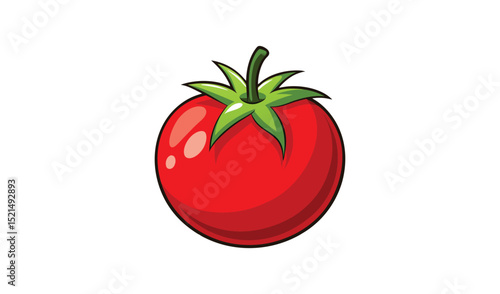 Cartoon tomato isolated on white background