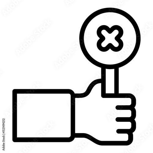 disagree icon line