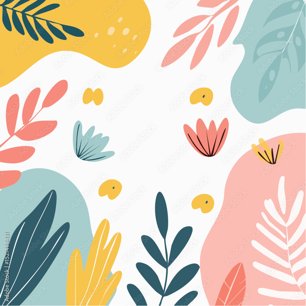 Vector illustration in simple wavy and groovy naive style, flowers and plants, floral botanic hand drawn design templates, frames and modern wall art prints, posters, placards, packaging, branding.. Vector illustration in simple wavy and groovy naive style, flowers and plants, floral botanic hand drawn design templates, frames and modern wall art prints, posters, placards, packaging, branding..