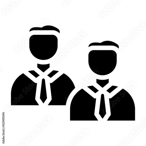 Coworker Vector Glyph Icon Design