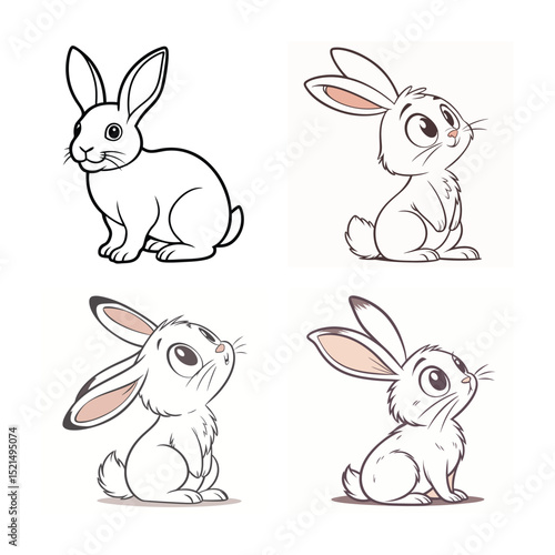 cute rabbit vector