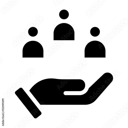 Clients Vector Glyph Icon Design
