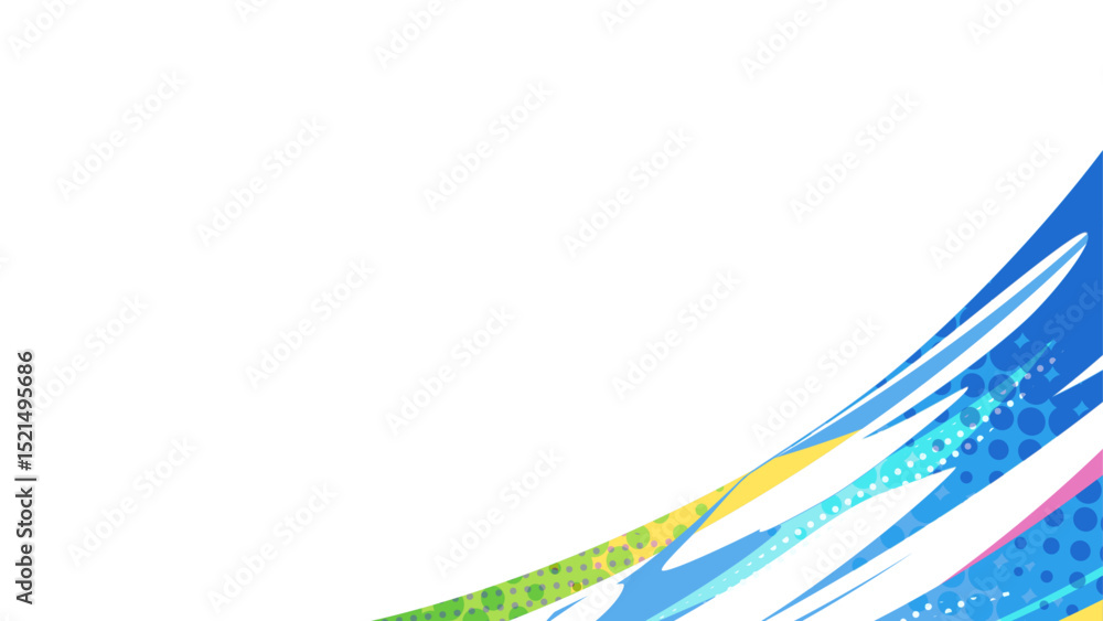 Obraz premium エフェクト風のかっこいいフレーム素材_16:9