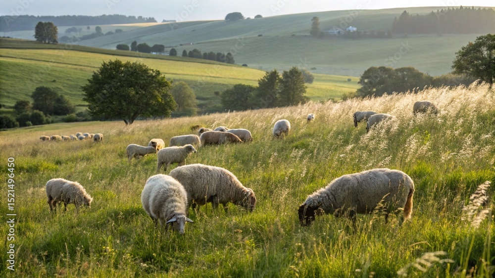 Fototapeta premium Sheep, Photo, Natural light.