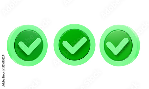 Free Download Check mark tick box icon simple 3d render. Isolated on white background	 - GFXLoad
