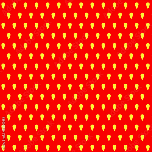 Strawberry seamless pattern with seeds. Fruit strawberry jam background. Flat Vector illustration