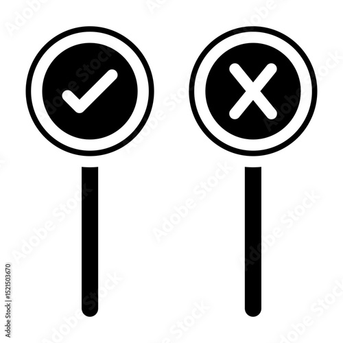Decision Making Vector Glyph Icon Design