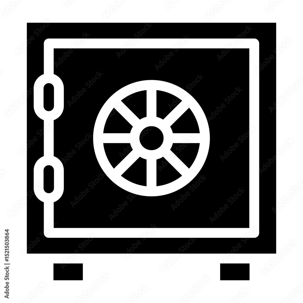 Safe Box Vector Glyph Icon Design Safe Box Vector Glyph Icon Design