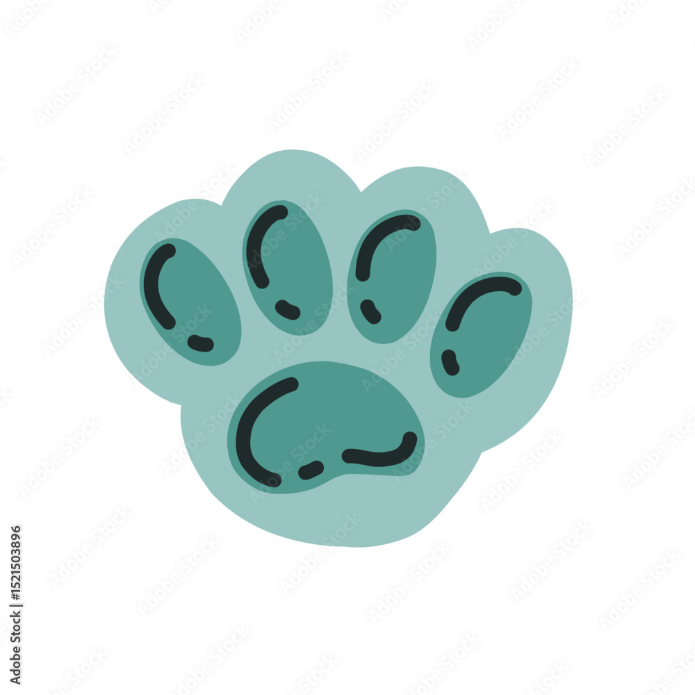 Fototapeta premium Cat Paw Cartoon