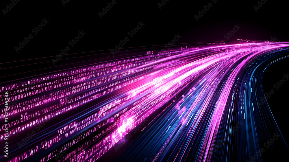 Fototapeta premium Abstract Glowing Data Stream