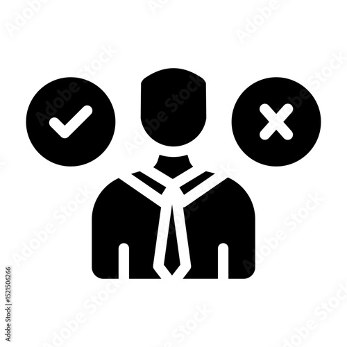 Decision Making Vector Glyph Icon Design