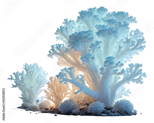 Wallpaper Mural A Captivating Display of Delicate White Coral Structures with Subtle Color Variations and Intricate Branching Patterns Torontodigital.ca