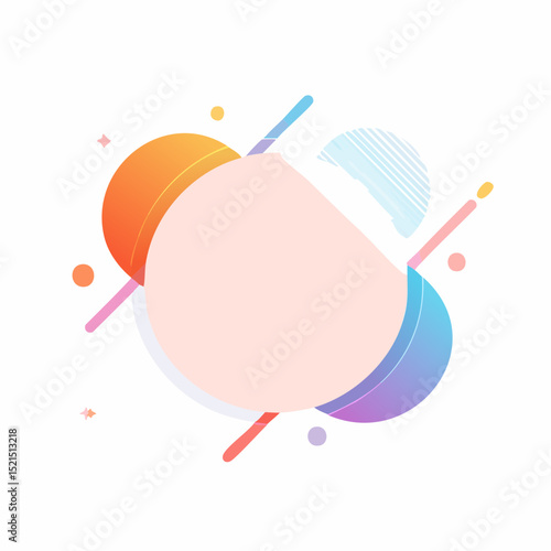 Vector abstract illustrations in modern gradient style hapes and forms, graphic design templates for social media posts and stories with copy space