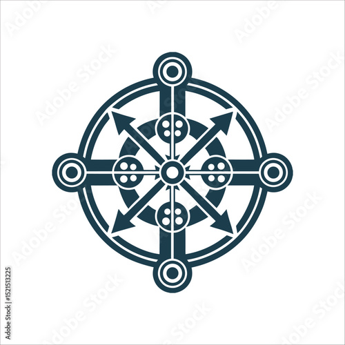 Voudon Veve Geometric Sigil Vector Illustration