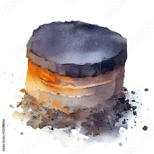 watercolor vector of Foundation, high quality, isolated on a white background.
