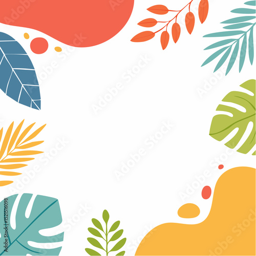 Vector illustration in simple modern style - vertical abstract backgrounds and graphic prints - decorative frame with copy space for text for social media.