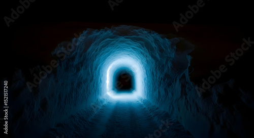 Glowing Portal Leading To Another World Or Dimension Concept