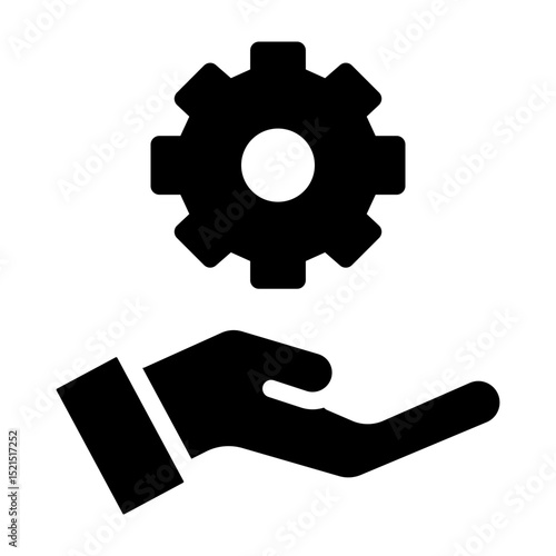 Setting Vector Glyph Icon Design