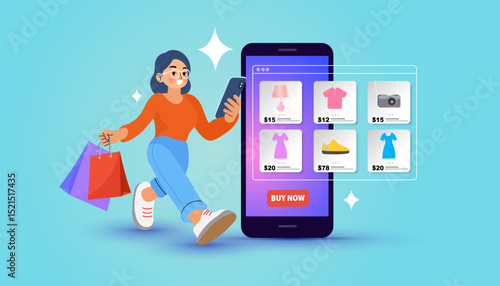 woman shopping online shopping