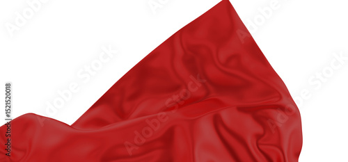 Abstract red cloth swaying ...