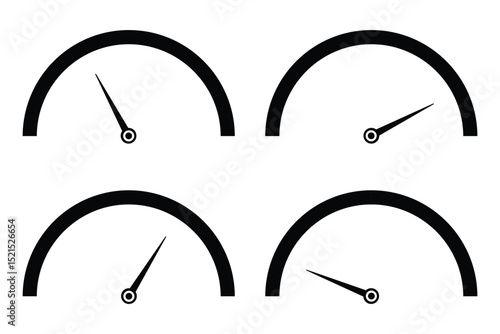 Scale risk meter. indicators speedometer. Satisfaction sign. Speedometer icon set. Set of tachometer icons. Set of Speedometer Icons, Tachometer Sign Gauge Symbol. dashboard icon set. Speed indicator.