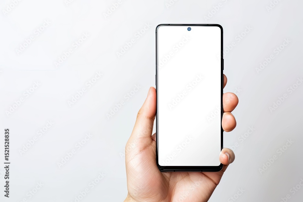 © JLPB - Premium Quality Image of Smartphone Holding in Hand with Empty Space © JLPB - Premium Quality Image of Smartphone Holding in Hand with Empty Space