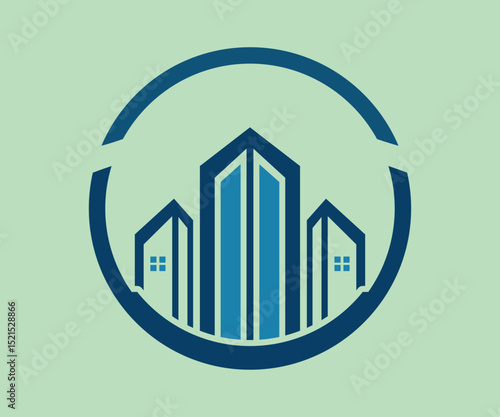 Real Restate building  logo icon and built structure  vector illustration.
