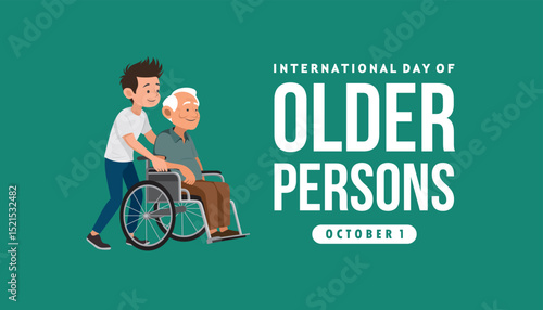 international day of older persons vector concept design