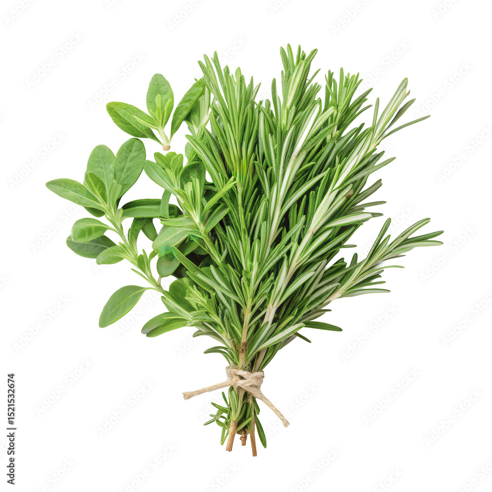 Fototapeta premium Bundle of Fresh Herbs, Cut Out