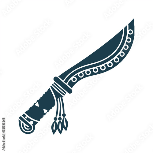 Santeria Machete for Ogun Vector Illustration