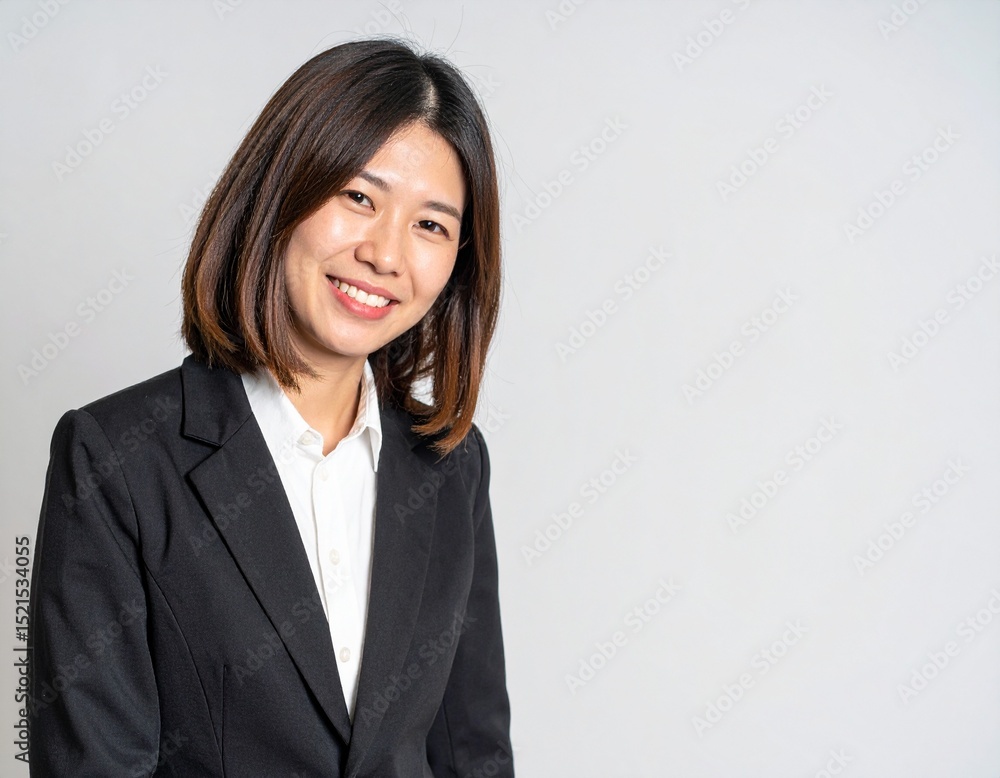Professional woman smiling during office photo shoot, オフィスでの撮影中に微笑むプロフェッショナルな女性 Professional woman smiling during office photo shoot, オフィスでの撮影中に微笑むプロフェッショナルな女性