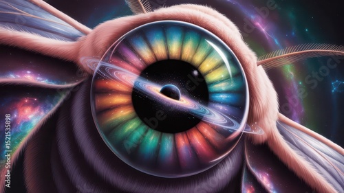 Wallpaper Mural Surreal Cosmic Insect Eye with Saturn Reflection
 Torontodigital.ca