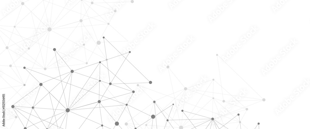 Fototapeta premium Vector abstract background technological with global connection design with line and dots